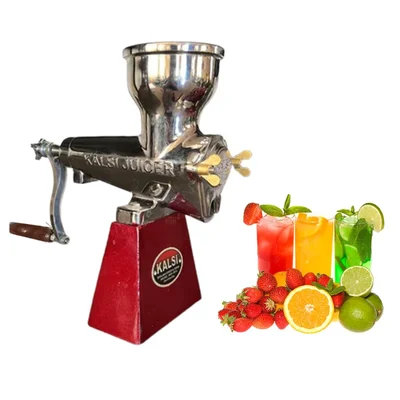 Kalsi Stainless Steel Hand Crank Citrus Fruit Juicer(Orange, Mosambi)Machine, No.10 with 3 inch Hopper Dia
